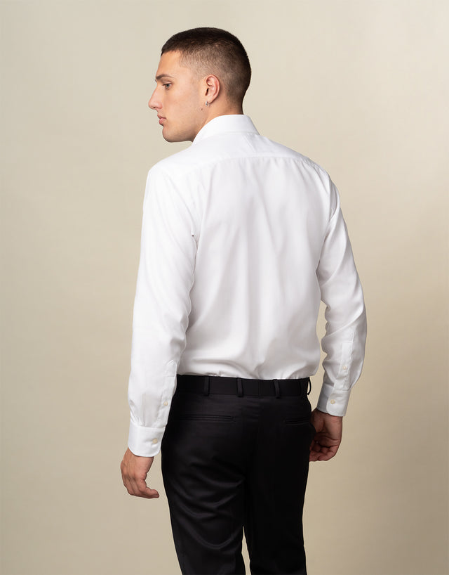 York White Herringbone Non-Iron Shirt