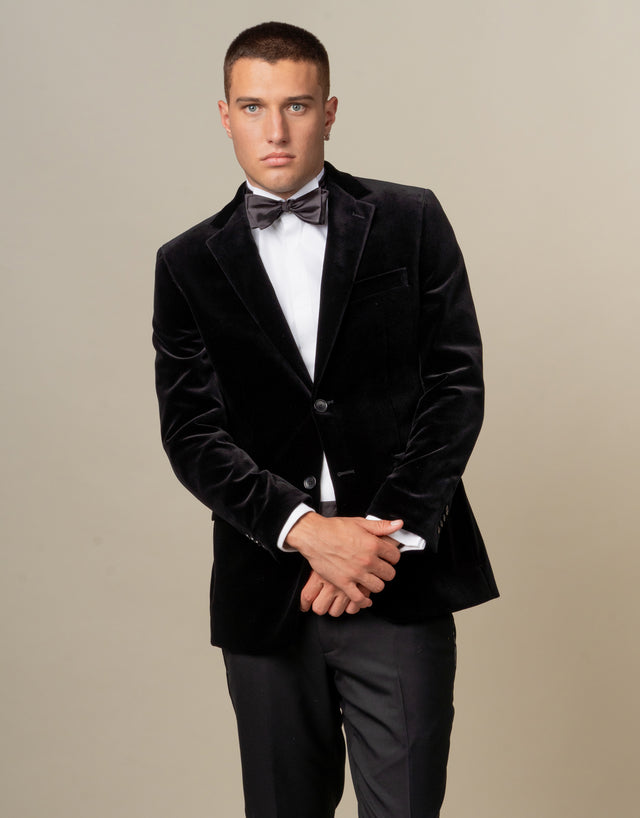 Cooper Black Velvet Blazer