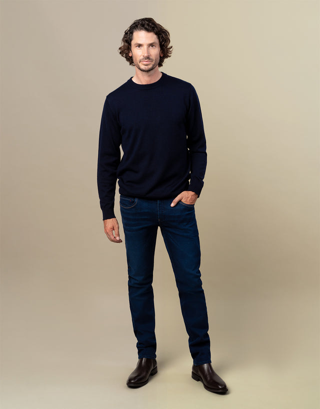 Kurt Jean Dark Blue Washed and Faded