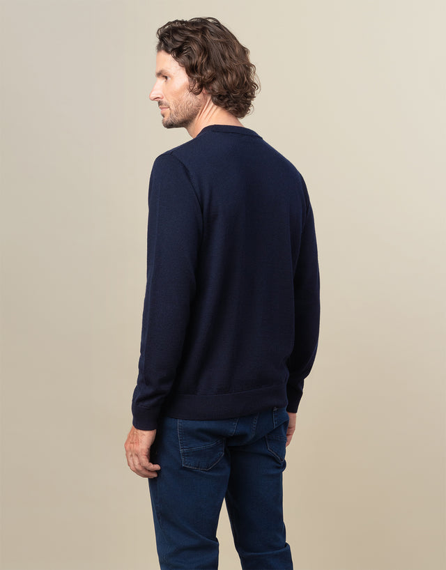 Naseby Navy Crew Neck Jersey