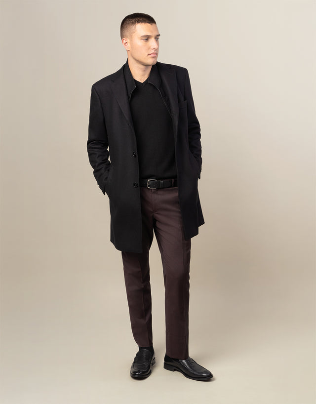 Compton Black Overcoat