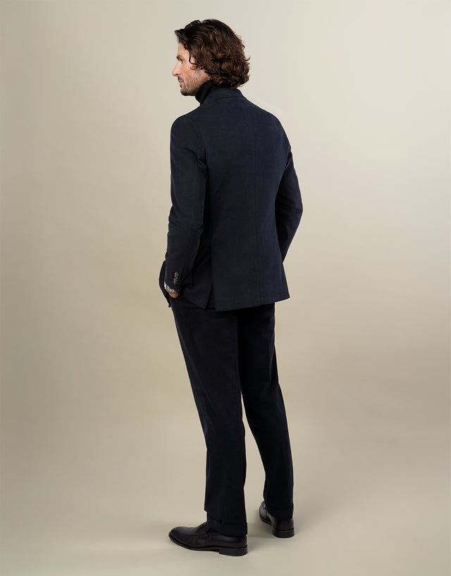 Whetu Navy Brushed Cotton Suit
