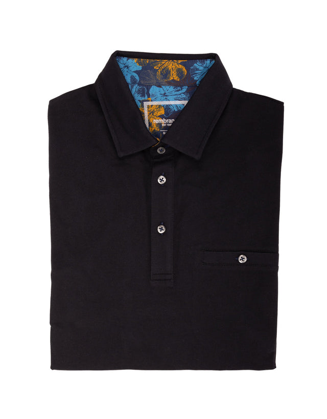 Capri Charcoal Long Sleeve Polo Shirt
