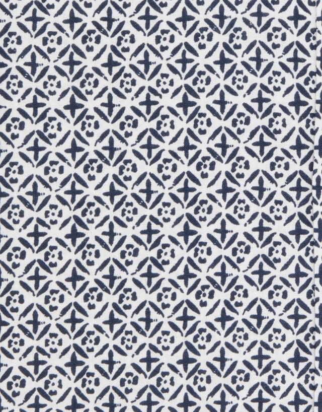 Waihi Navy Printed Short Sleeve Shirt