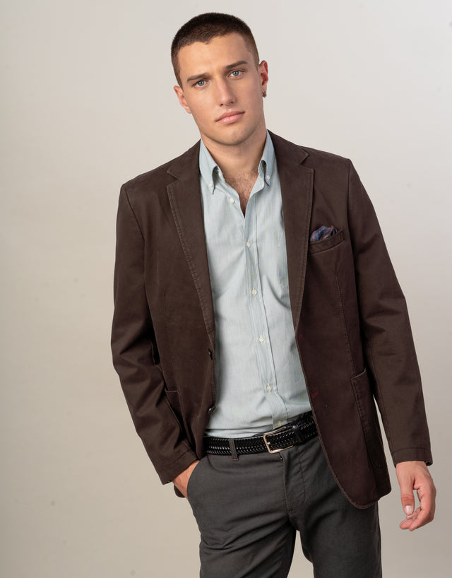 Ohope Green Micro-Stripe Shirt