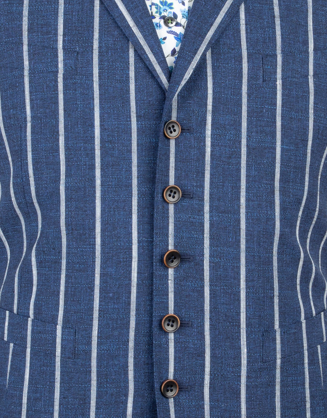 Shelby Blue Stripe Waistcoat