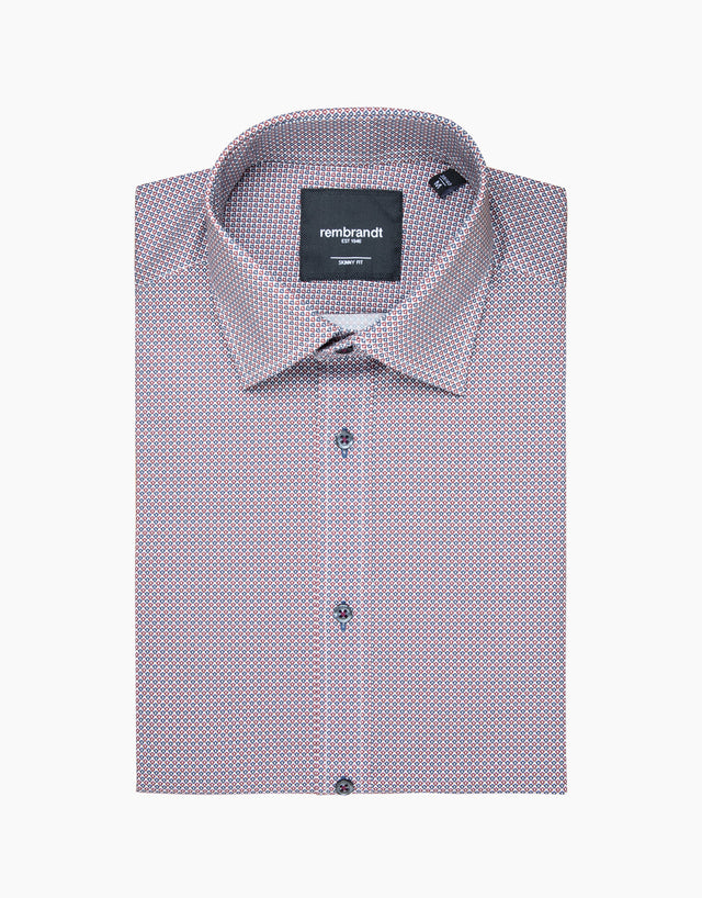 Banks Maroon & Navy Geo Print Shirt