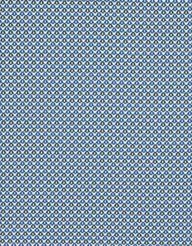 Barbican Green & Blue Geo Print Shirt