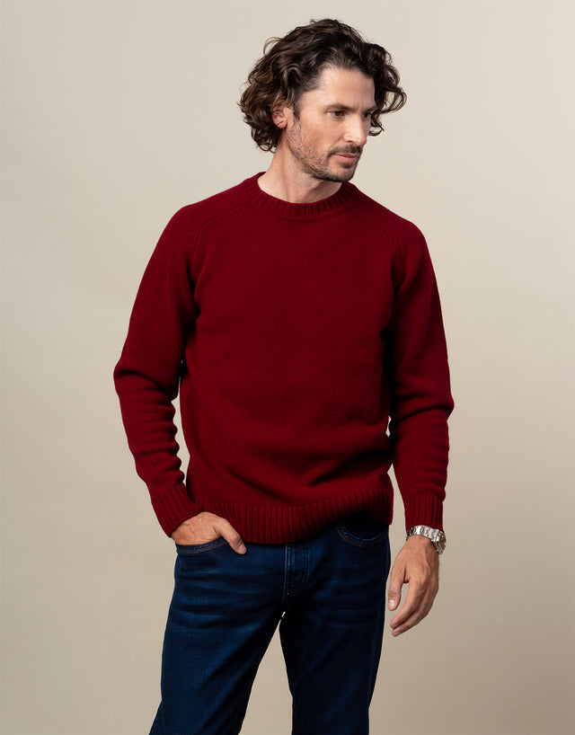 Kaiapoi Burgundy Shetland Sweater