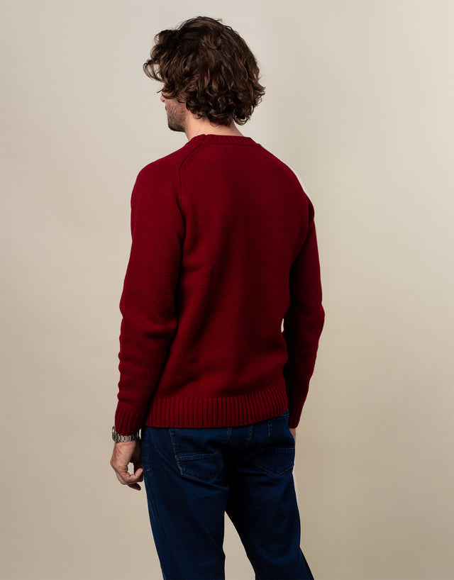 Kaiapoi Burgundy Shetland Sweater