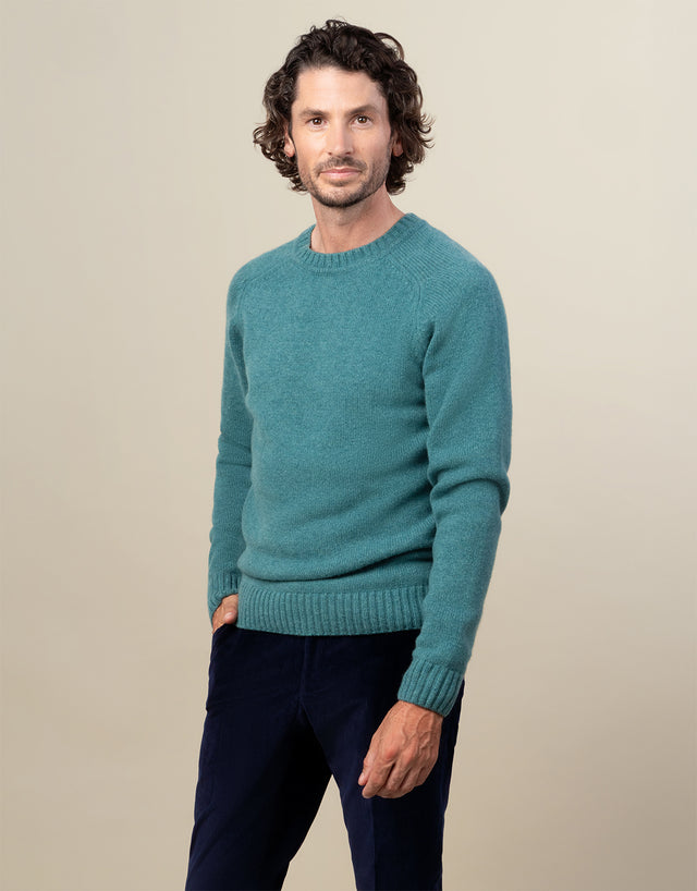 Kaiapoi Seafoam Green Shetland Sweater