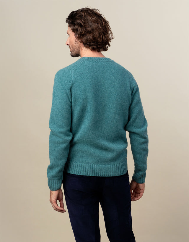 Kaiapoi Seafoam Green Shetland Sweater