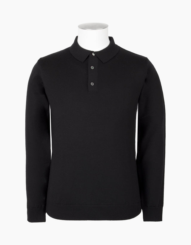 Owaka Black Merino Polo
