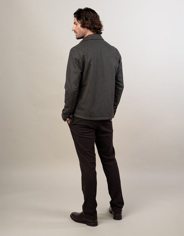 Tyler Dark Brown Birdseye Chinos