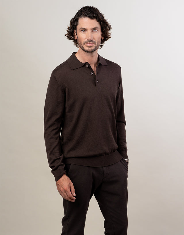Owaka Chocolate Merino Polo