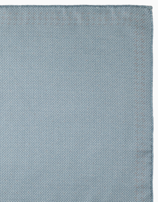Blue Textured & Geometric Reversible Pocket Square