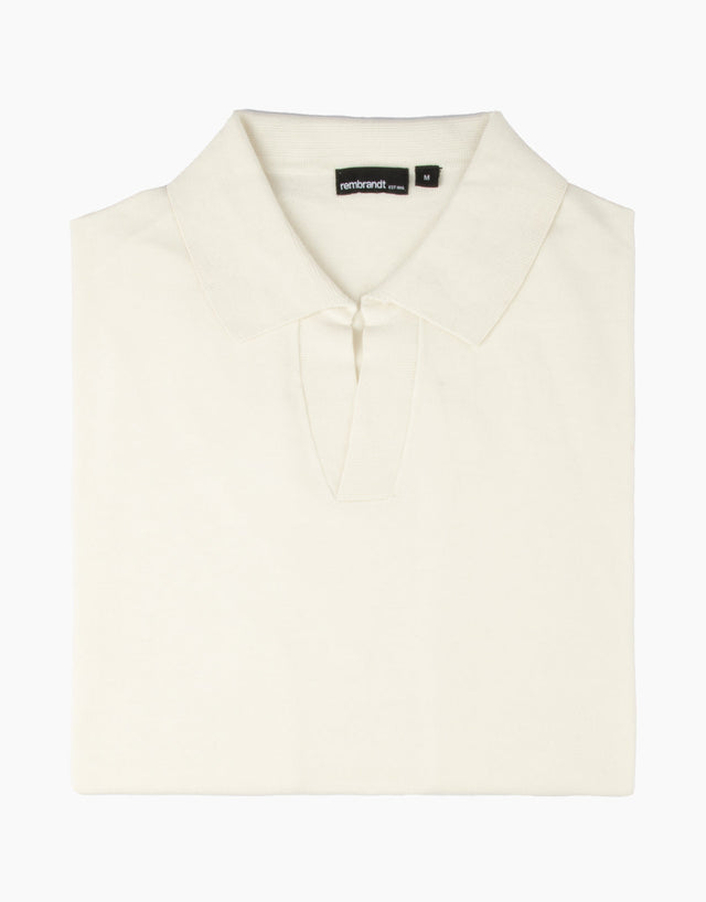 Amalfi OffWhite Knitted Polo