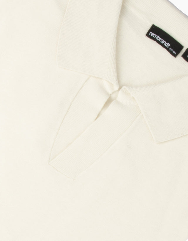 Amalfi OffWhite Knitted Polo