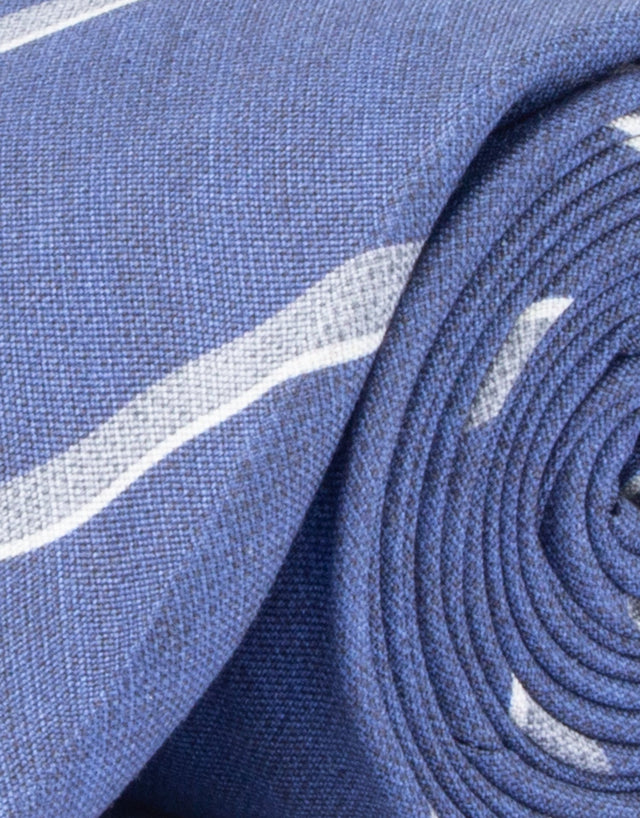 Navy Stripe Silk Tie