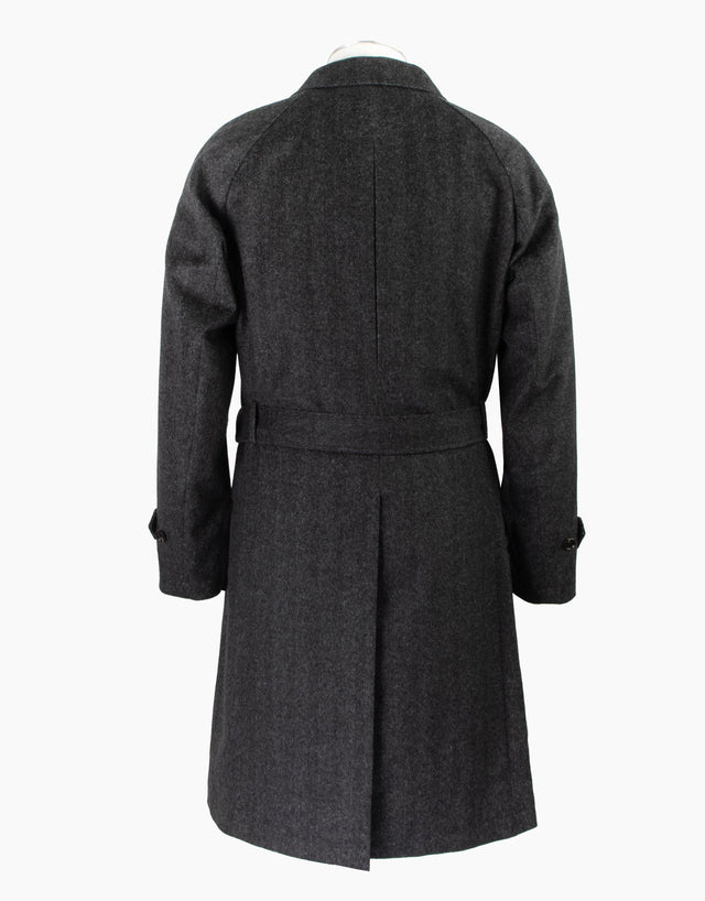 Loch Charcoal Grey Herringbone Raglan Coat