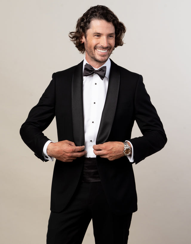 Bryan Jet Black Shawl Tuxedo Dinner Jacket