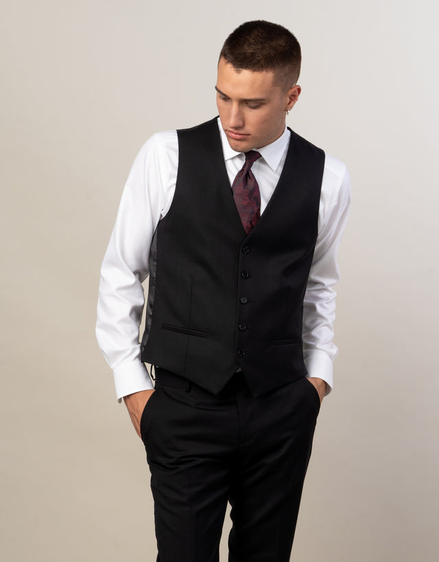 Churchill Jet Black Waistcoat