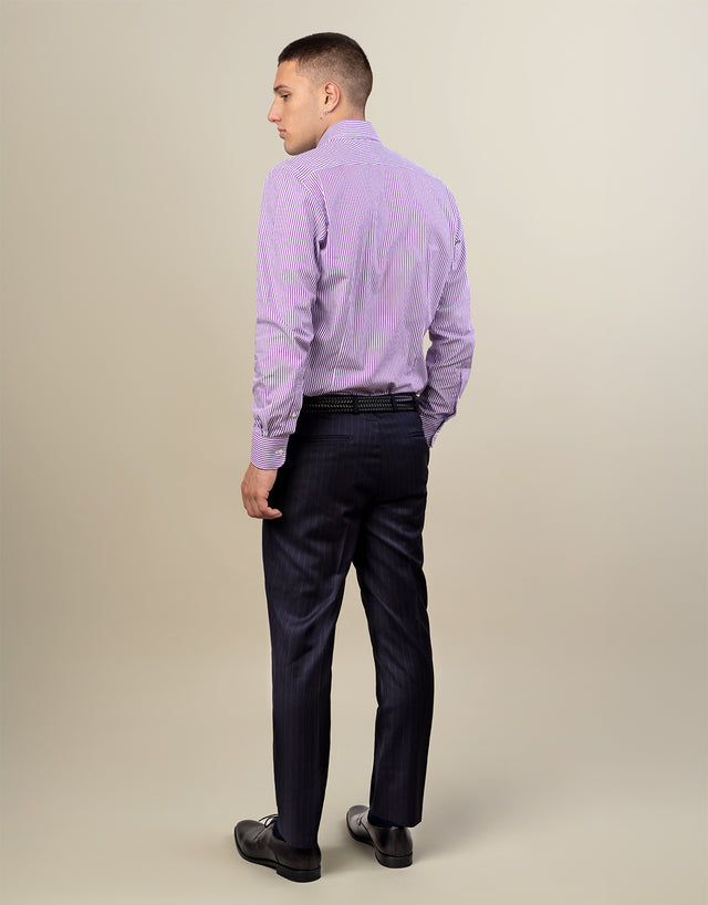 Lotus Navy Pinstripe Suit Trouser