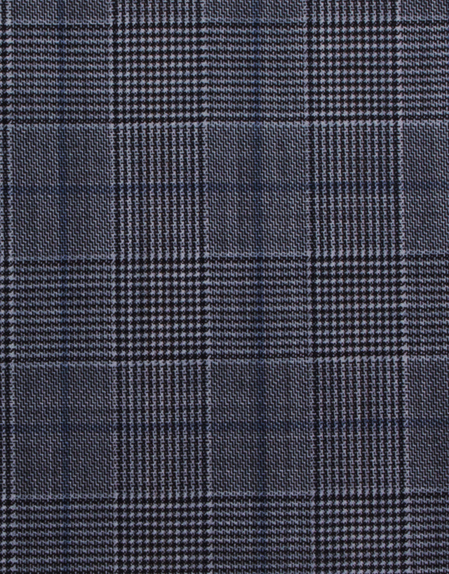 Lotus Grey & Blue Glen Check Trouser