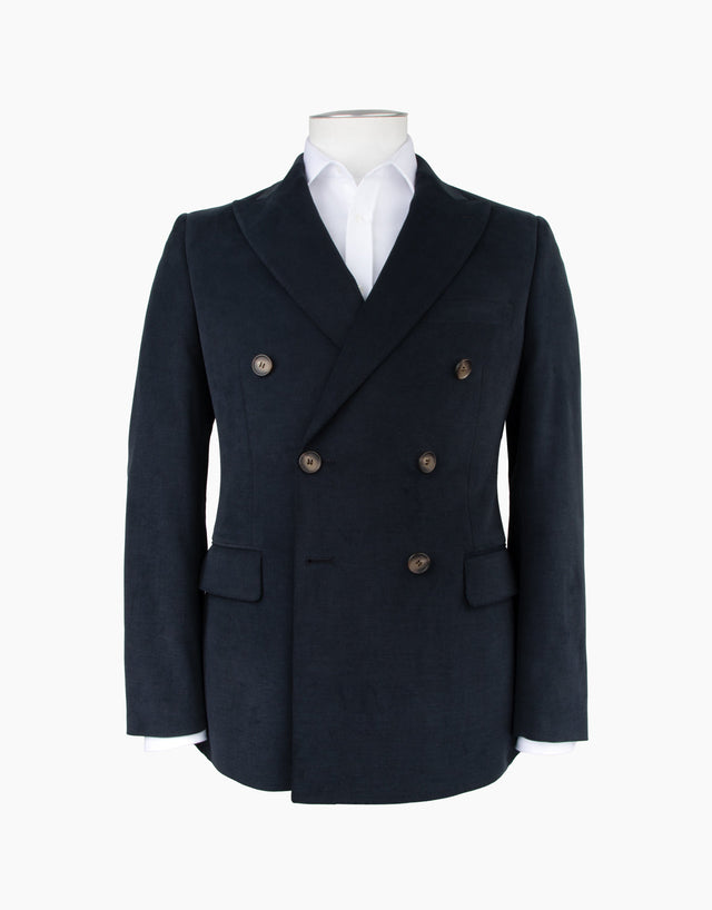 Whetu Navy Brushed Cotton Blazer