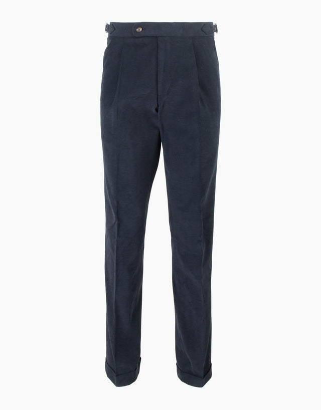 Evans Navy Brushed Cotton Trouser