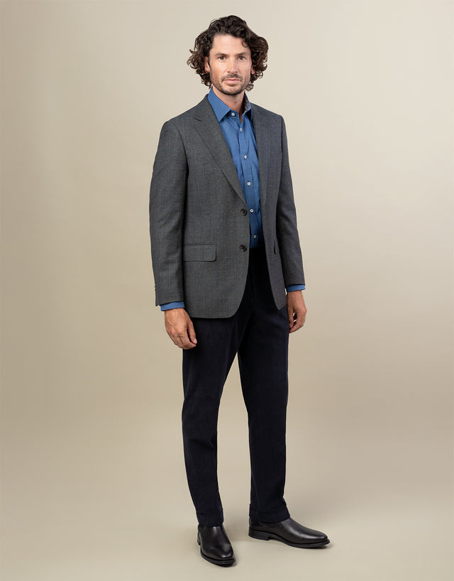 Evans Navy Brushed Cotton Trouser