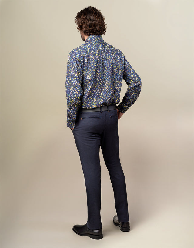 Tyler Navy Birdseye Chinos