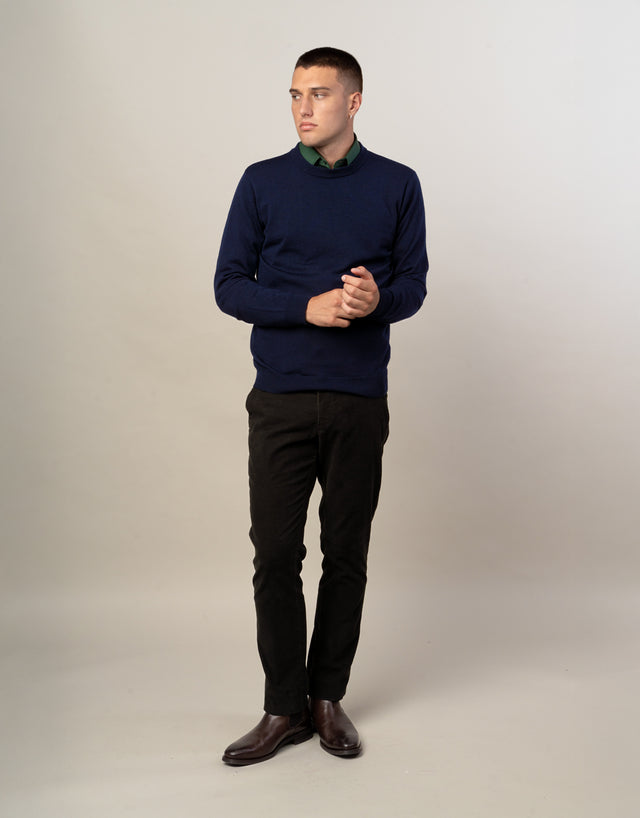 Naseby Navy Crew Neck Jersey
