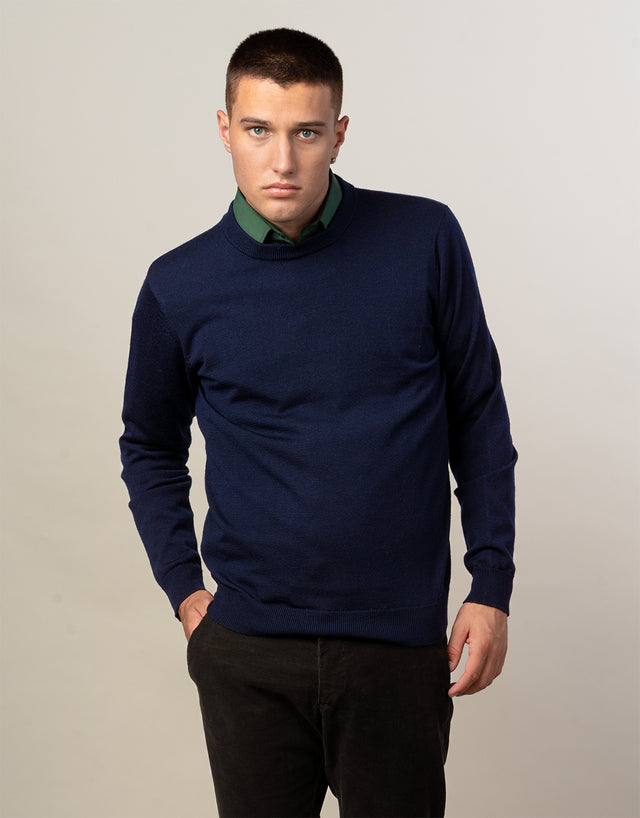 Naseby Navy Crew Neck Jersey