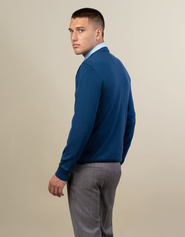 Naseby Cobalt Blue Crew Neck Jersey