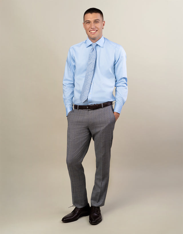 Cooper Grey & Blue Glen Check Suit