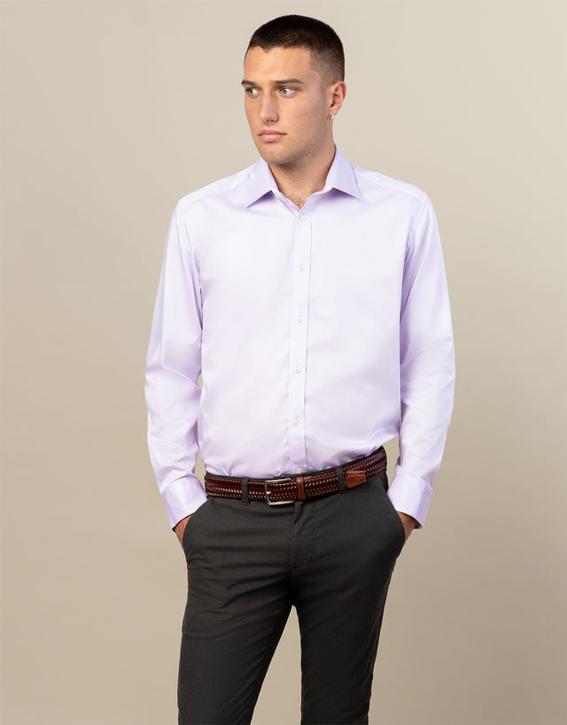 London Lilac Fine Twill Shirt