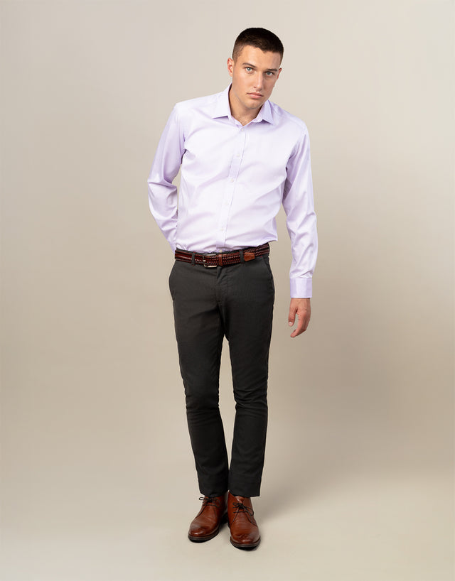 London Lilac Fine Twill Shirt