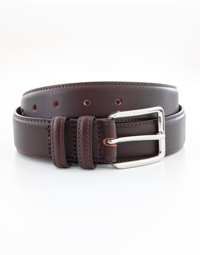 Leeds Chocolate Brown Leather Belt