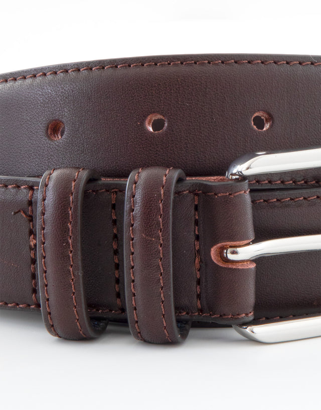 Leeds Chocolate Brown Leather Belt