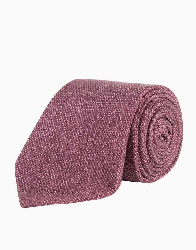 Wine Textured Print Silk Tie
