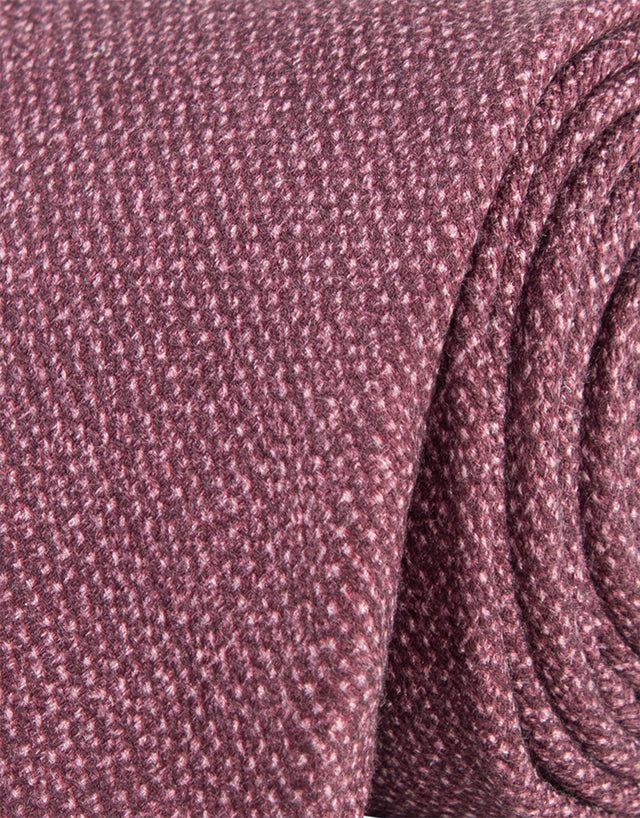 Wine Textured Print Silk Tie