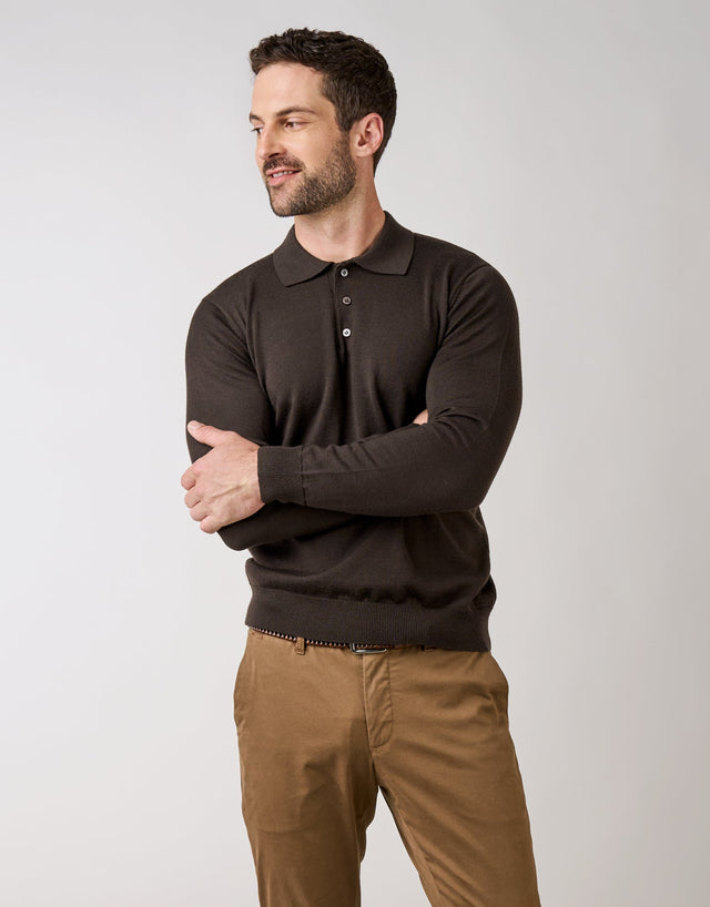 Owaka Chocolate Merino Polo