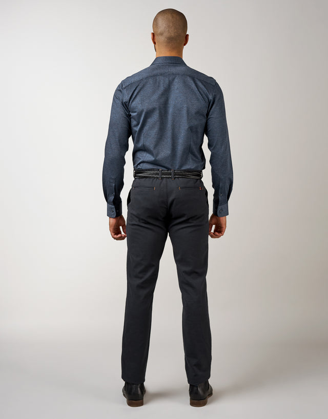 Tyler Navy Birdseye Chinos