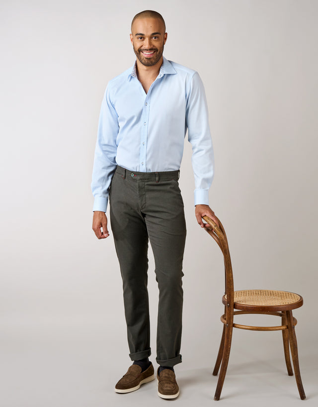 Barbican Light Blue Smart Casual Shirt