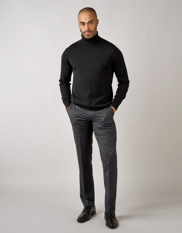 Cooper Charcoal Textured Check Suit