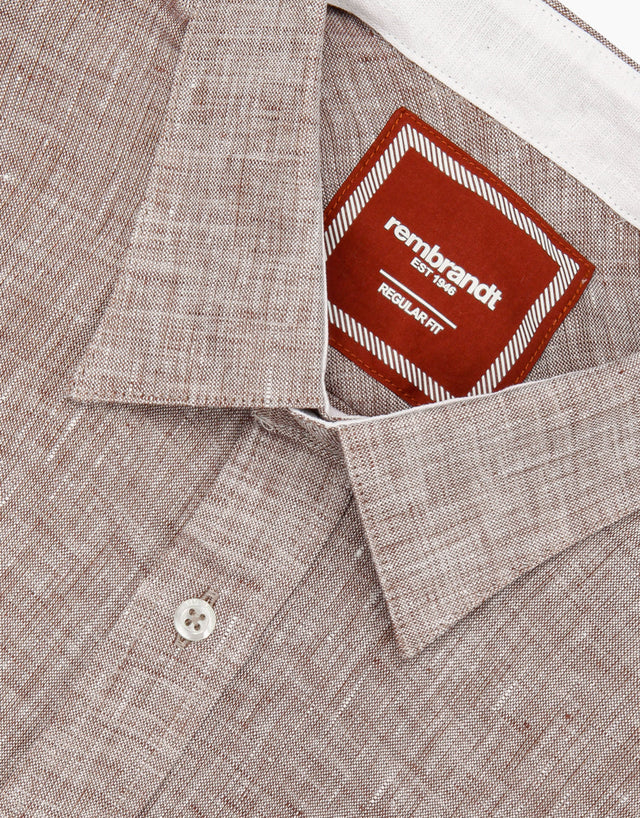 Raglan light brown short sleeve shirt