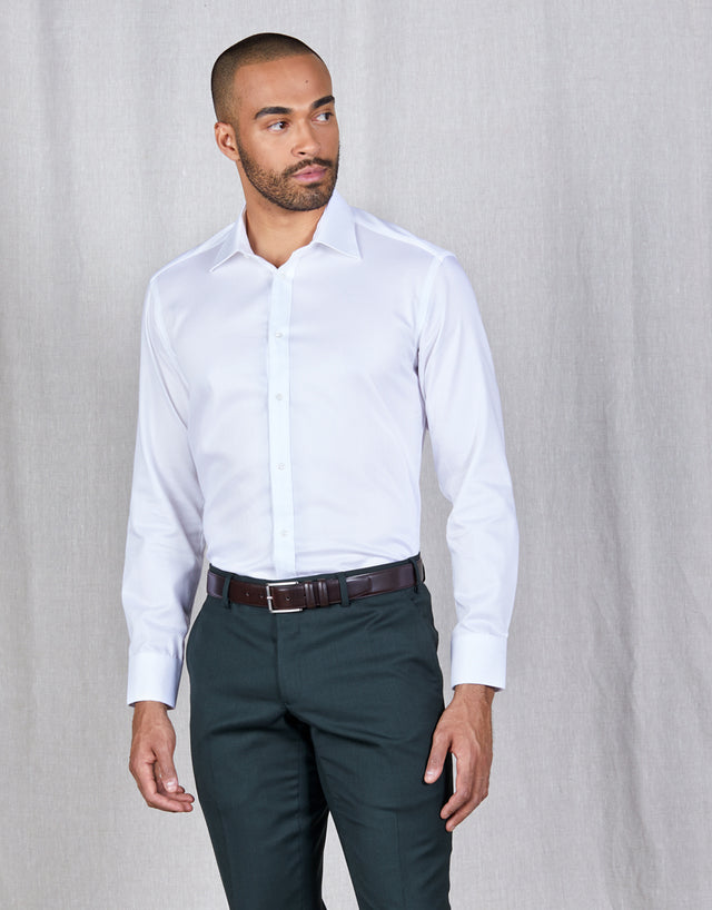 London White Textured Shirt
