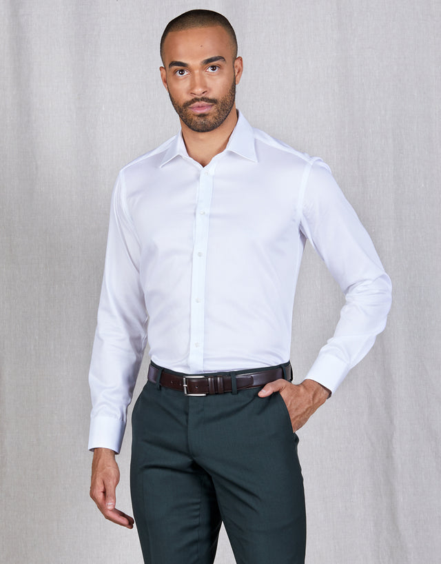 London White Textured Shirt