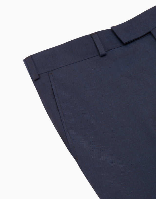 Lotus Blue Contrast Twill Suit Trouser